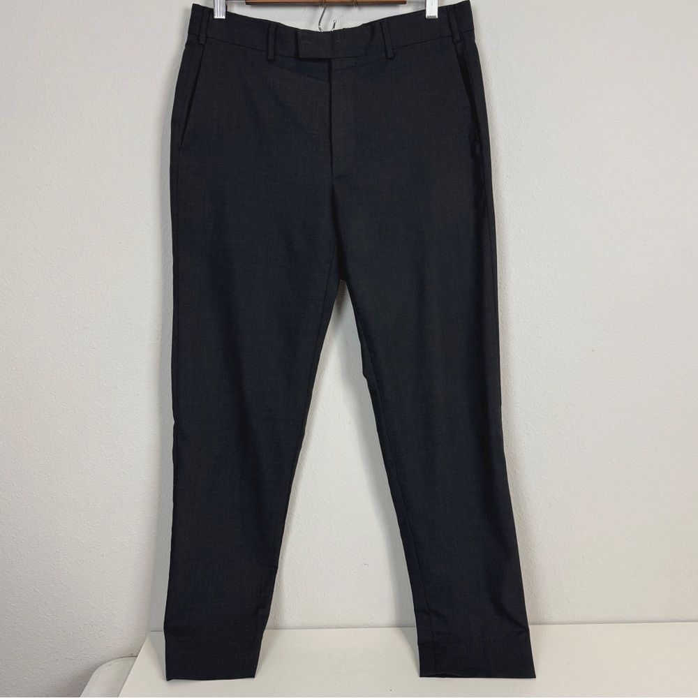 Vintage Louis Vuitton Uniforms Grey Virgin Wool Tapered Pants 32x29 *Hole*